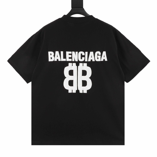Balenciaga foam letter BB print short sleeve