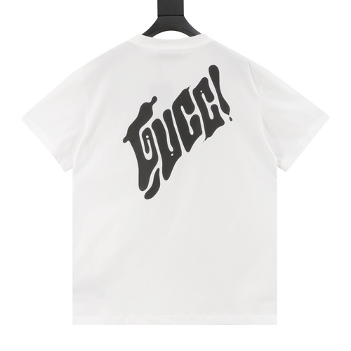 Gucci Lido Series Black Letter Short Sleeve T-Shirt