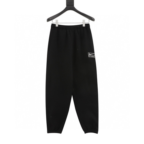 Nike x Stussy solid color embroidered logo fleece sweatpants