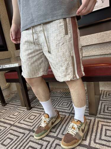 Dior striped ribbon monogram shorts